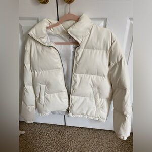White puffer jacket